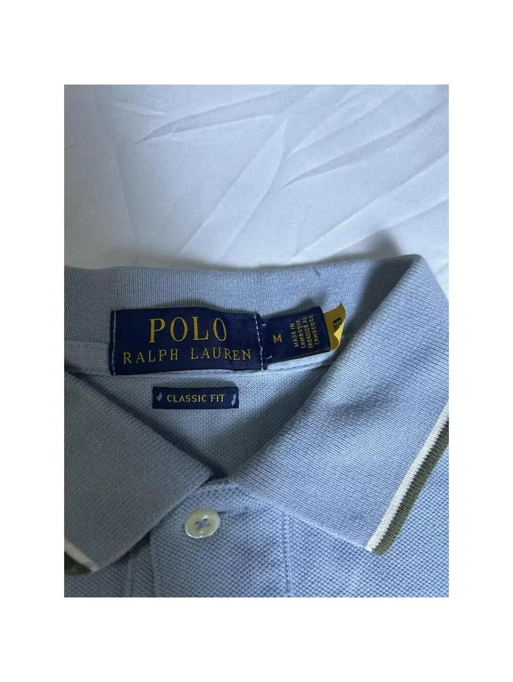 Polo Ralph Lauren Classic Fit Polo Shirt Mens Size Medium Light Blue